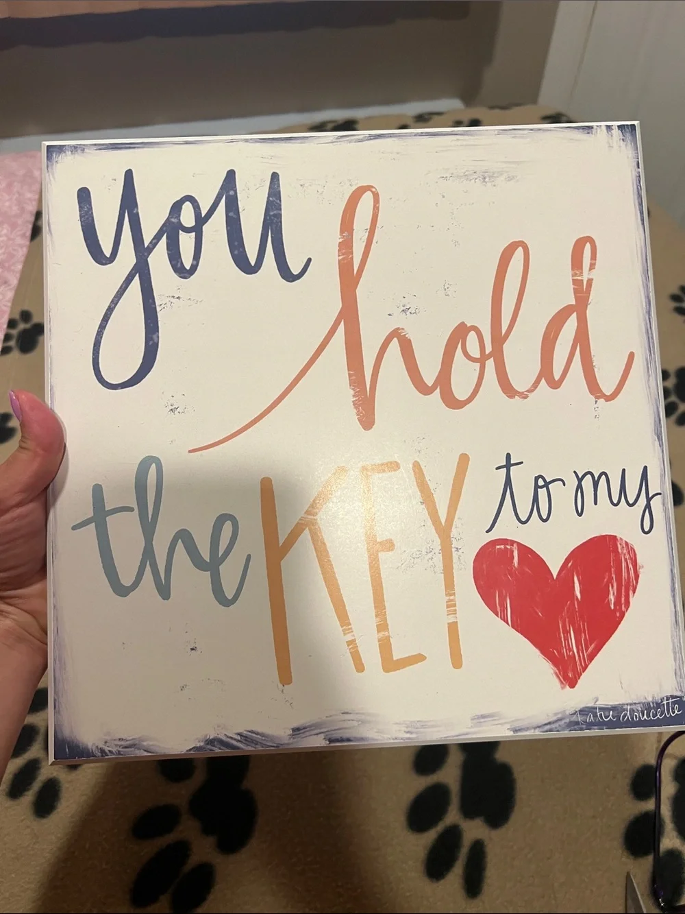 You Hold the Key Heart Wall Art - Multicolor